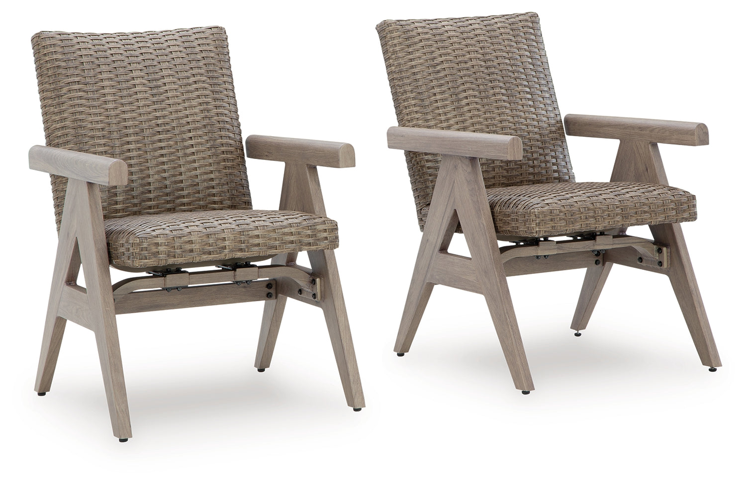 Cliff Trails Beige Outdoor Rocking Arm Chair (Set of 2) - PCP690-602A