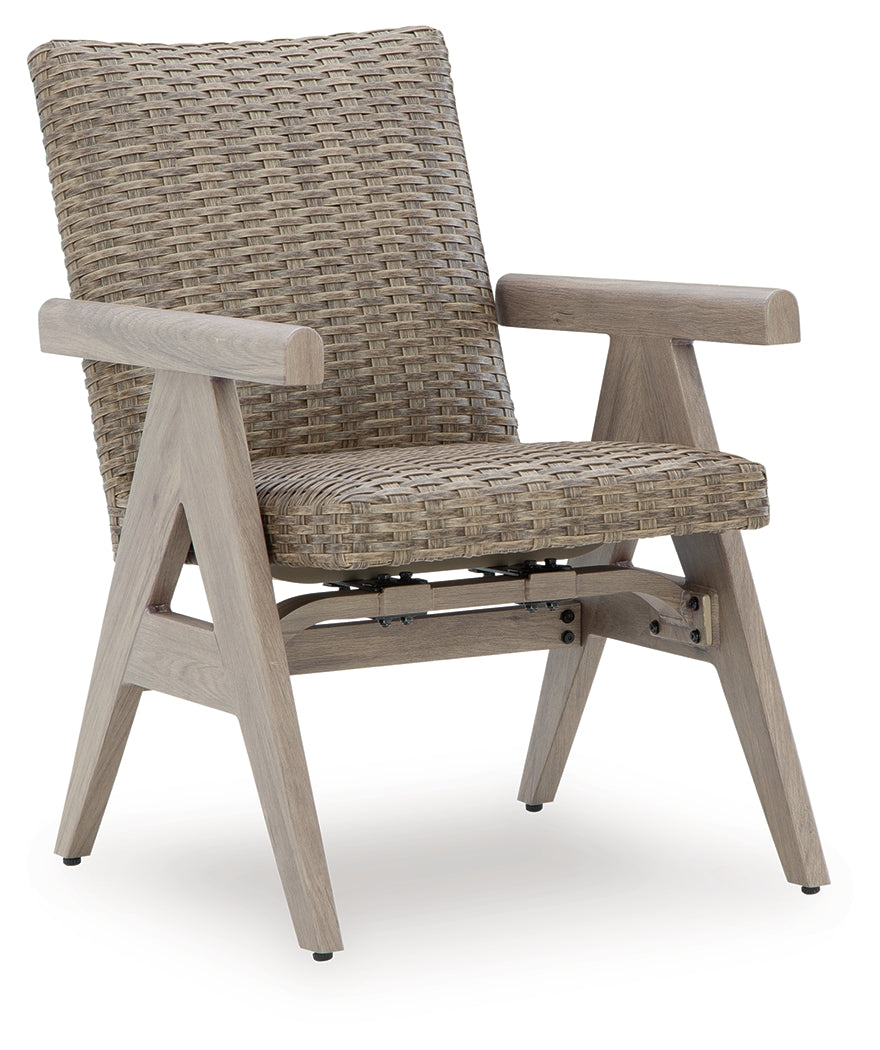 Cliff Trails Beige Outdoor Rocking Arm Chair (Set of 2) - PCP690-602A