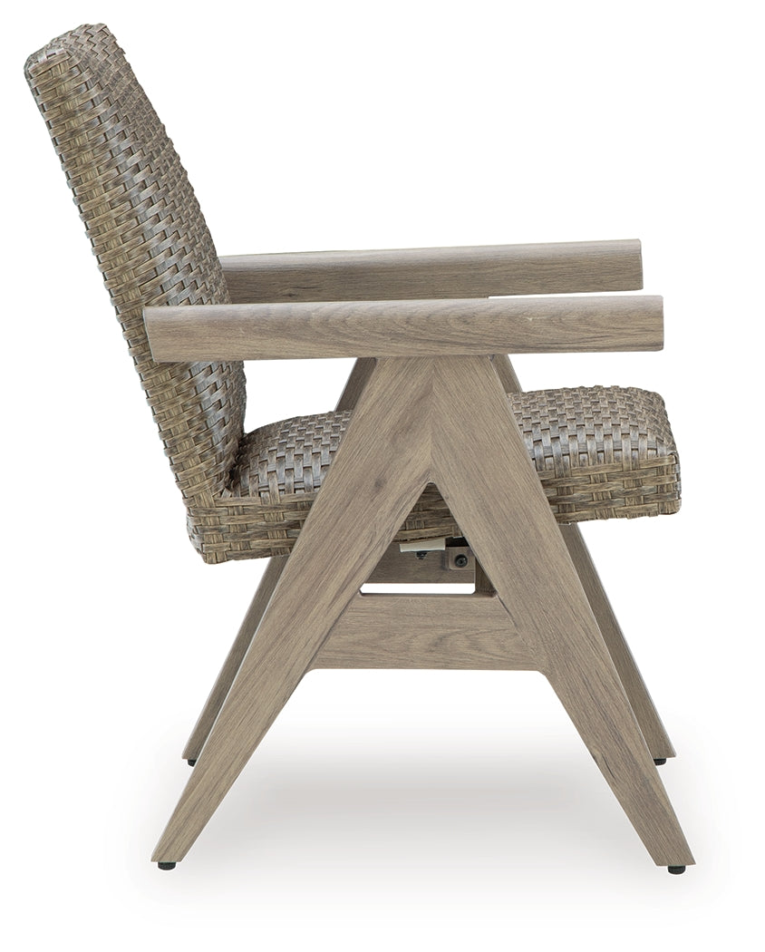 Cliff Trails Beige Outdoor Rocking Arm Chair (Set of 2) - PCP690-602A