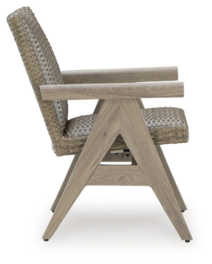 Cliff Trails Beige Outdoor Rocking Arm Chair (Set of 2) - PCP690-602A