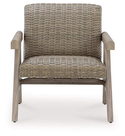 Cliff Trails Beige Outdoor Rocking Lounge Chair - PCP690-821