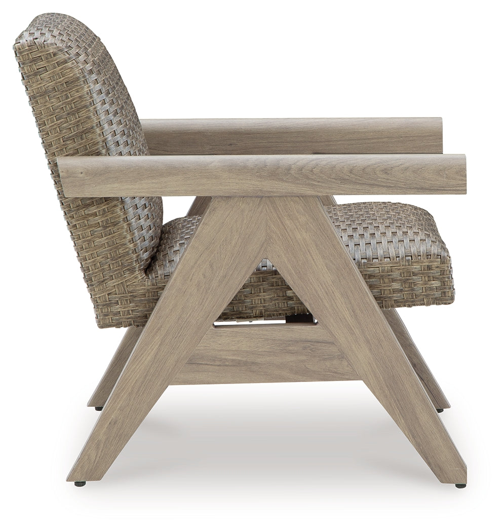 Cliff Trails Beige Outdoor Rocking Lounge Chair - PCP690-821