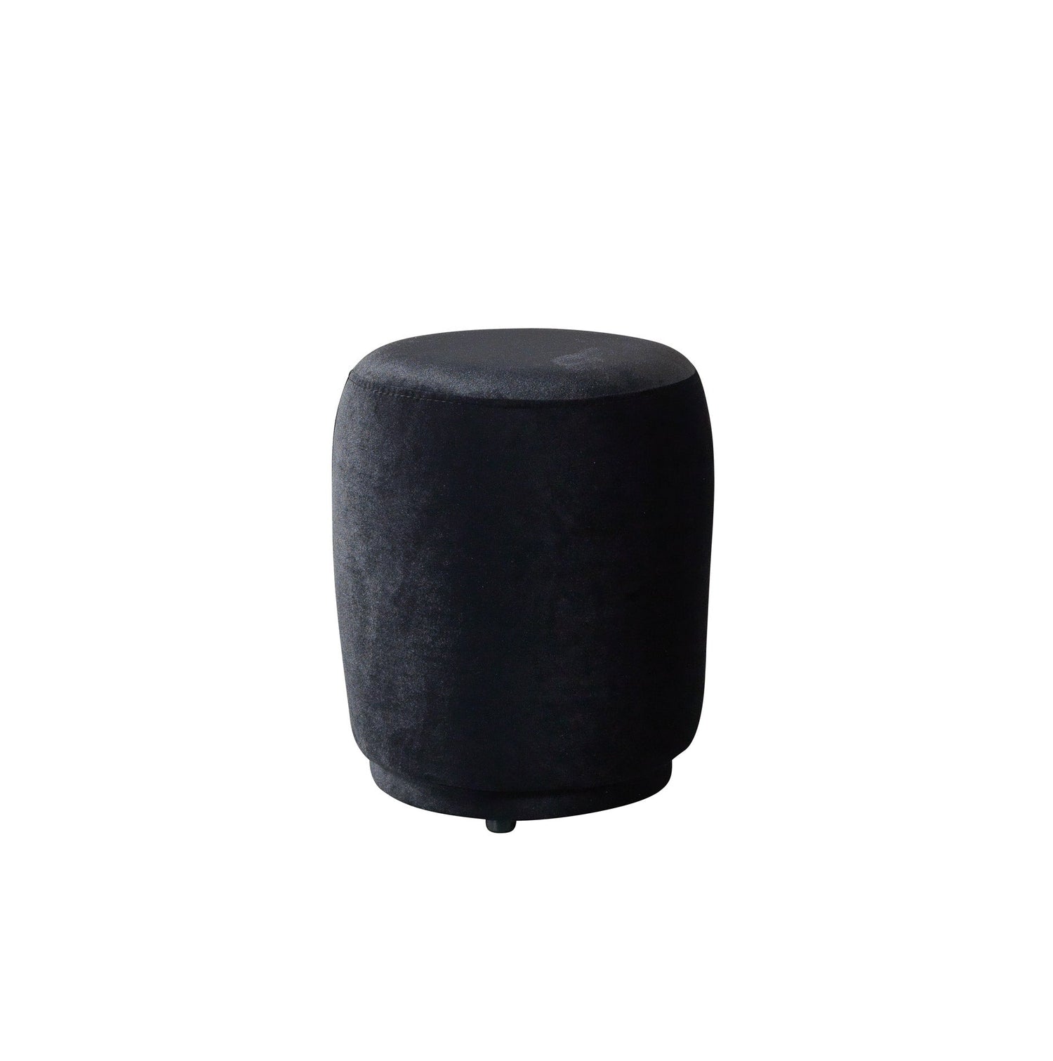 Cloe Black Velvet Stool - CLOEBLACKVL-STL