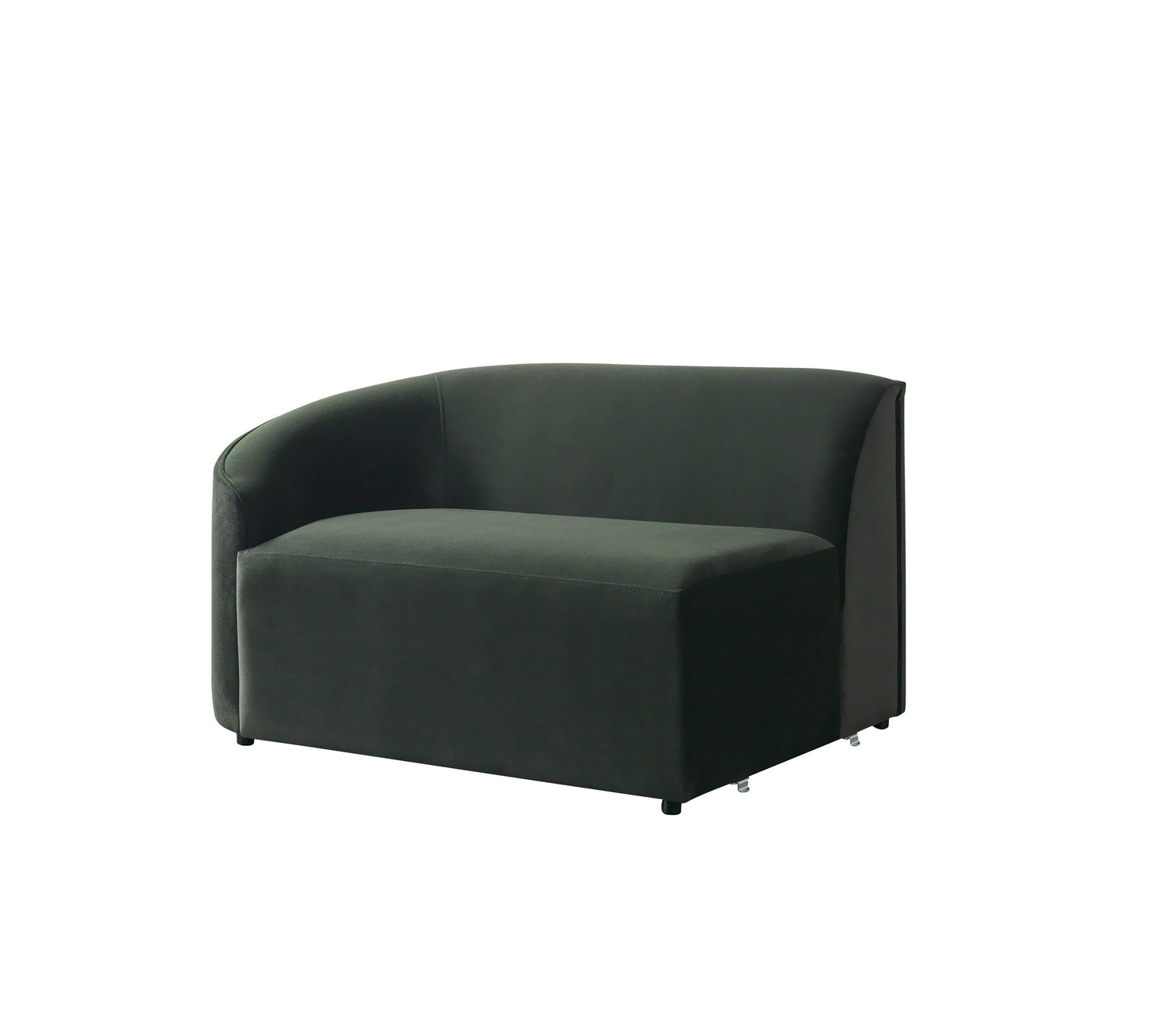 Cloe Green Velvet Curved 134" RAF Sectional - CLOEGREENVL-SECRAF