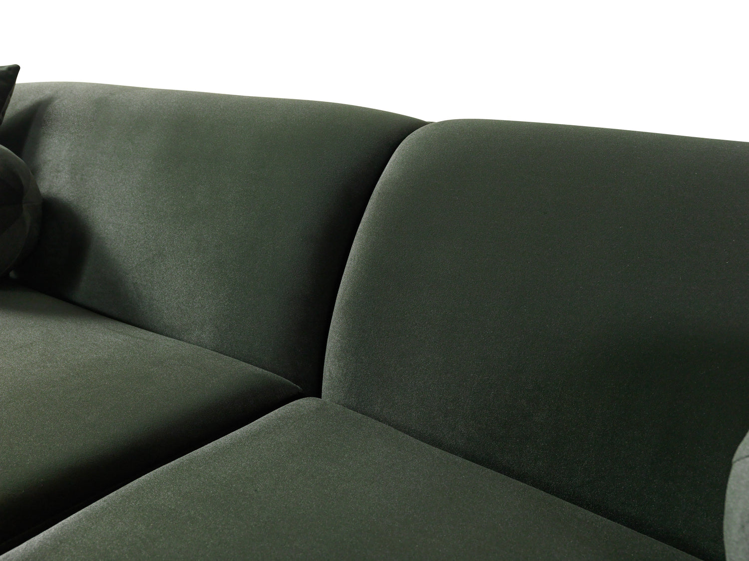 Cloe Green Velvet Curved 134" RAF Sectional - CLOEGREENVL-SECRAF