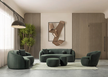 Cloe Green Velvet Stool - CLOEGREENVL-STL