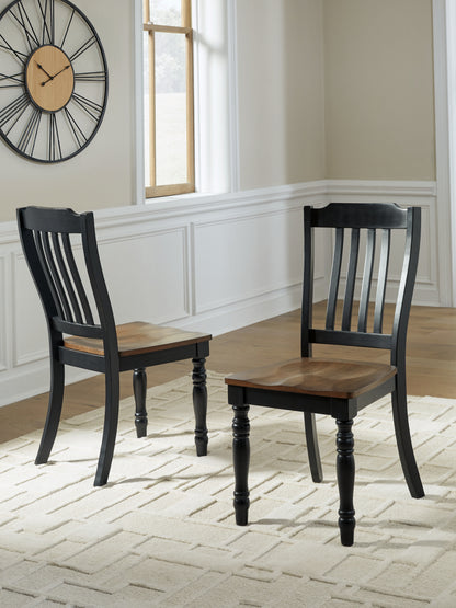 Clorazi Black/Brown Dining Chair, Set of 2 - PCD619-01