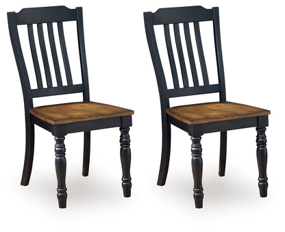 Clorazi Black/Brown Dining Chair, Set of 2 - PCD619-01