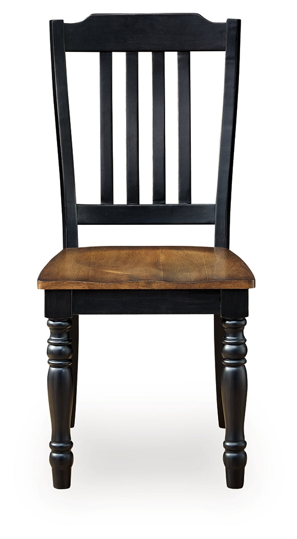 Clorazi Black/Brown Dining Chair, Set of 2 - PCD619-01