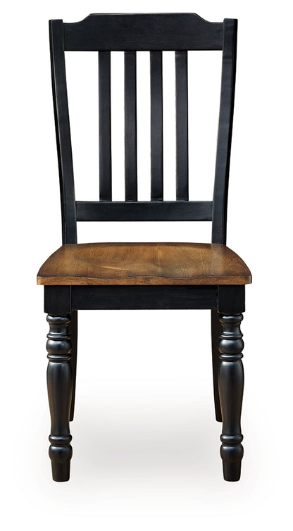 Clorazi Black/Brown Dining Chair, Set of 2 - PCD619-01