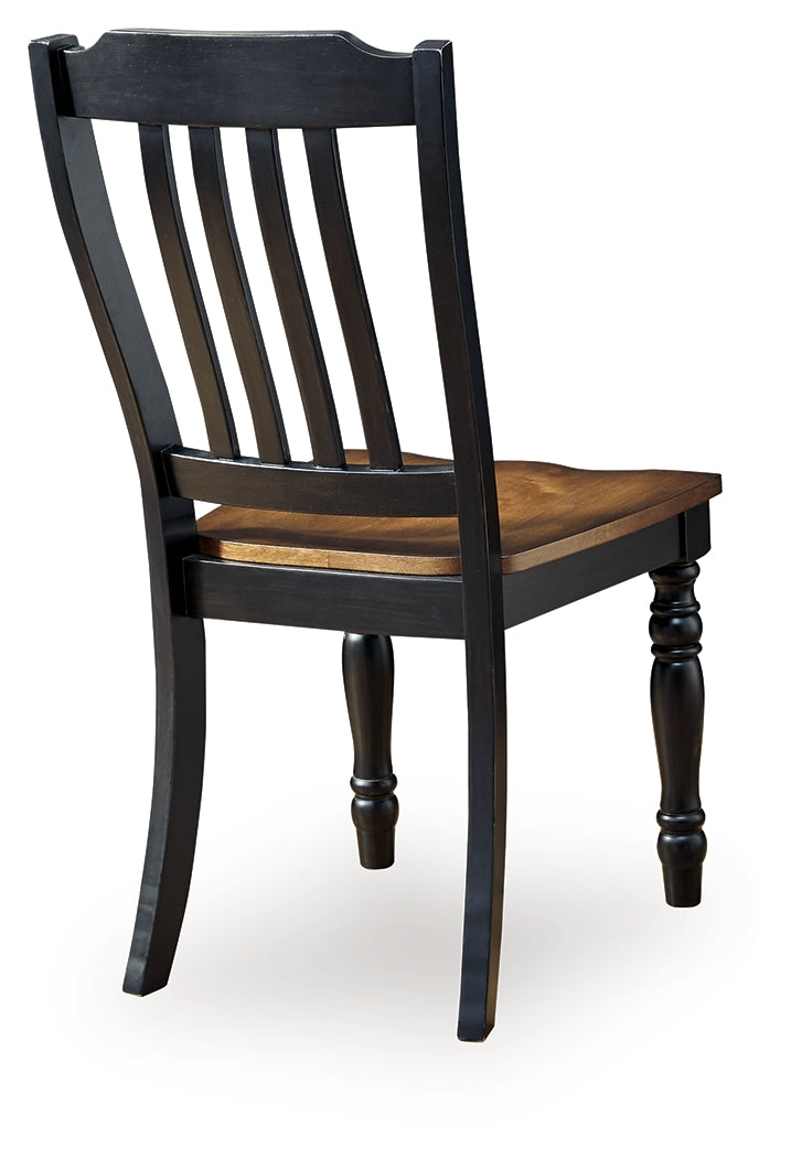 Clorazi Black/Brown Dining Chair, Set of 2 - PCD619-01