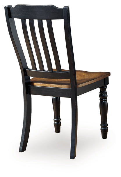 Clorazi Black/Brown Dining Chair, Set of 2 - PCD619-01