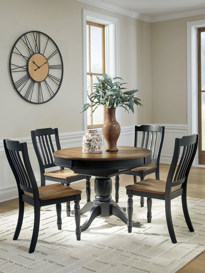 Clorazi Extension Dining Table and 4 Chairs - PCD619D2