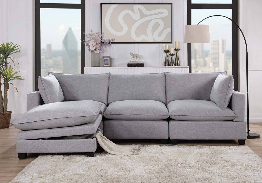 Cloud2 Gray Modular Sectional *EXTRA ARMLESS CHAIR - CLOUD2 GRAY EXTRA ARMLESS CHAIR