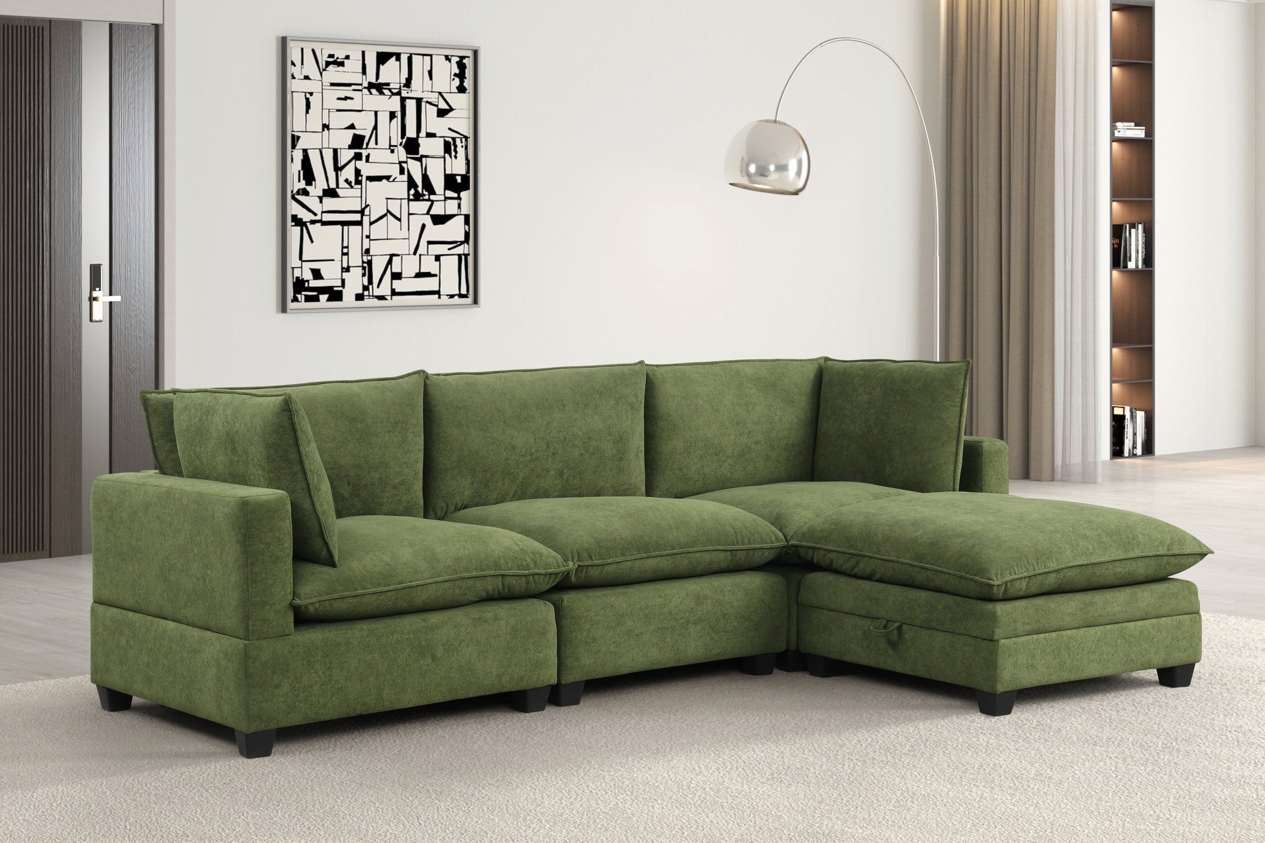 Cloud22 Modular Sectional (Performance Fabric) - CLOUD22 (Olive)