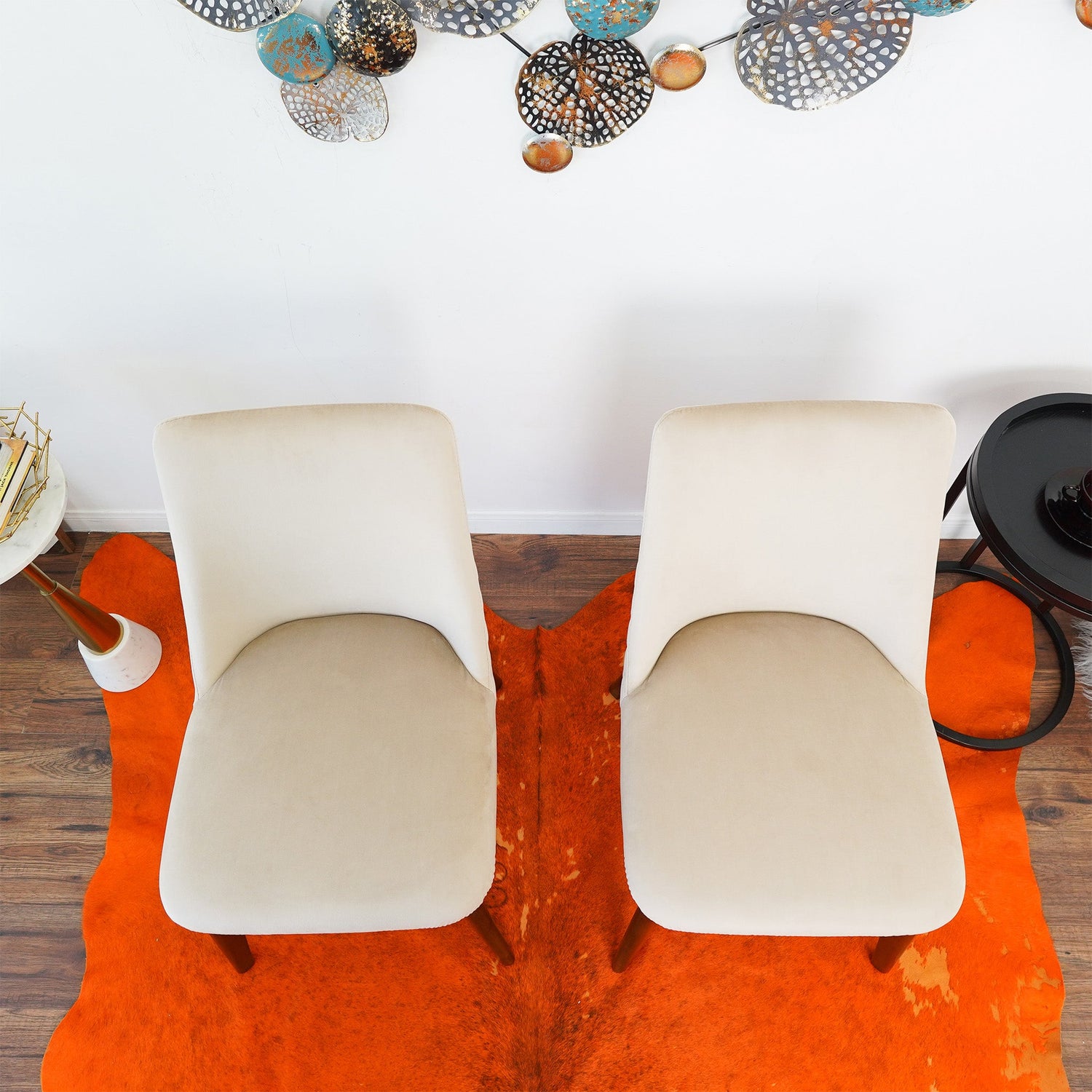 Clove Beige Velvet Dining Chair (Set Of 2) - DCH00402501