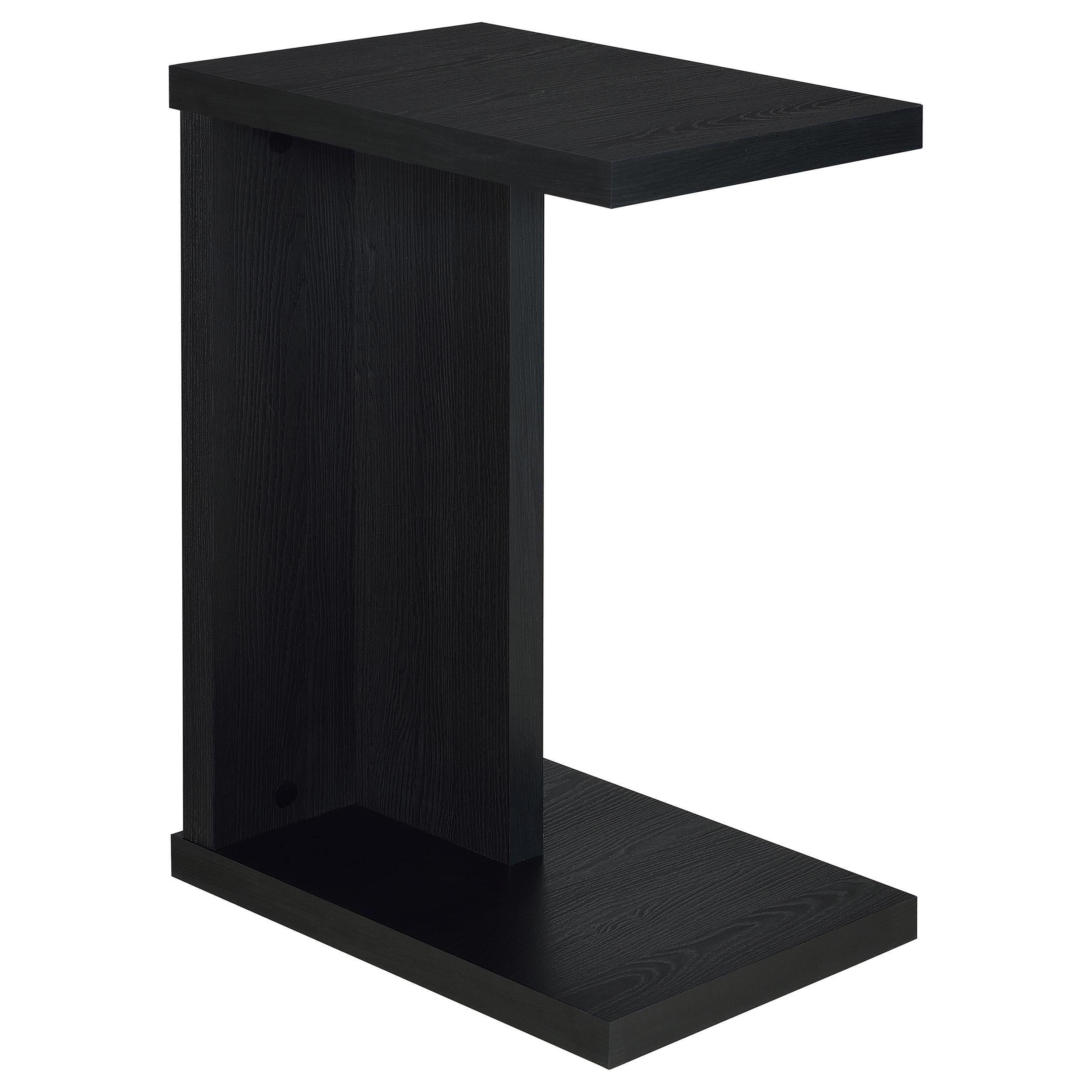 Clower Engineered Wood C-Shaped Sofa Side Table Black - 930276