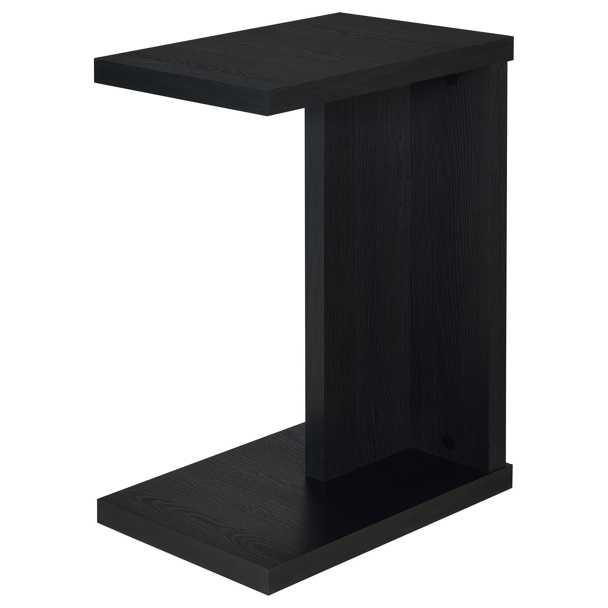 Clower Engineered Wood C-Shaped Sofa Side Table Black - 930276