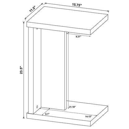 Clower Engineered Wood C-Shaped Sofa Side Table Light Oak - 930275