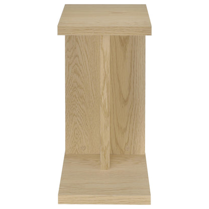 Clower Engineered Wood C-Shaped Sofa Side Table Light Oak - 930275