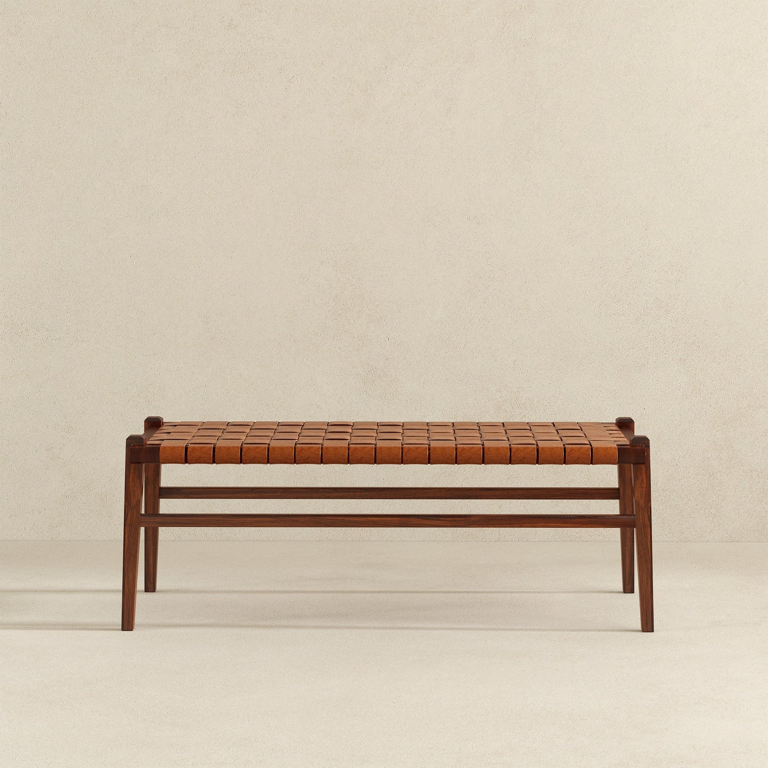Cody Tan Leather Bench - BEN01301501
