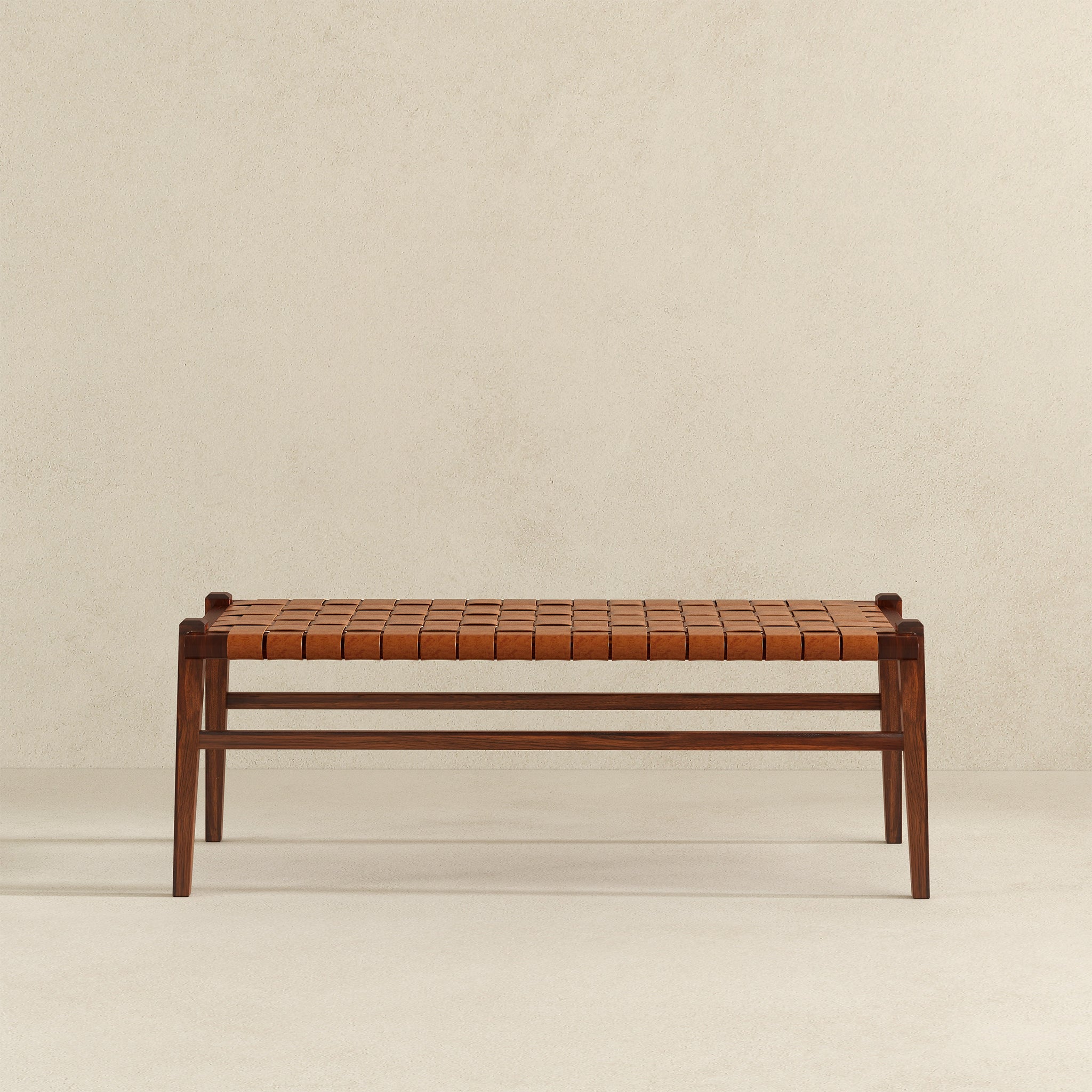 Cody Tan Leather Bench - BEN01301501