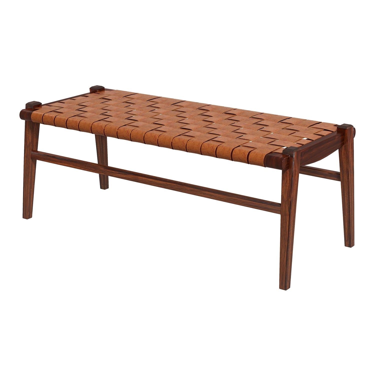 Cody Tan Leather Bench - BEN01301501