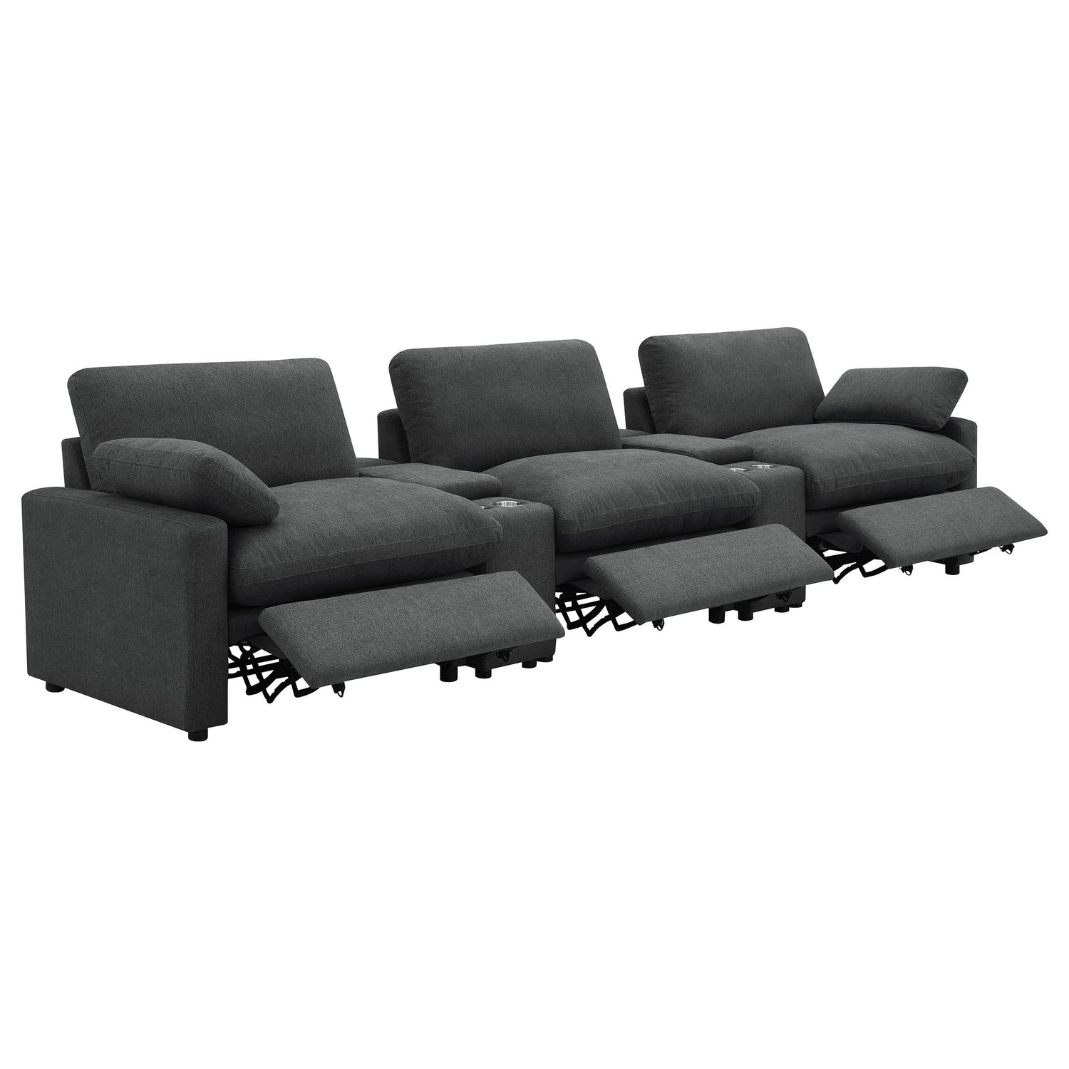 Collins 5-piece Power Reclining Home Theater Seating Dark Grey - 609531PT