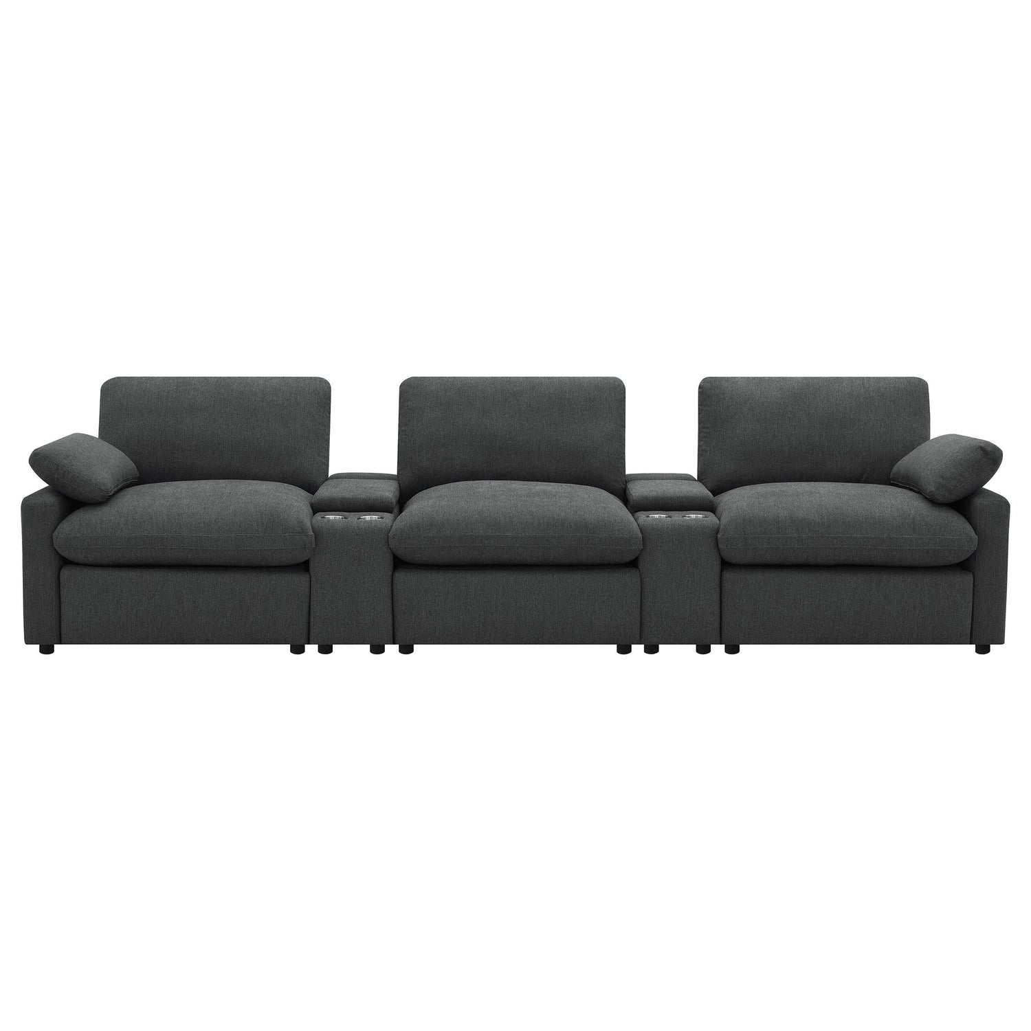 Collins 5-piece Power Reclining Home Theater Seating Dark Grey - 609531PT