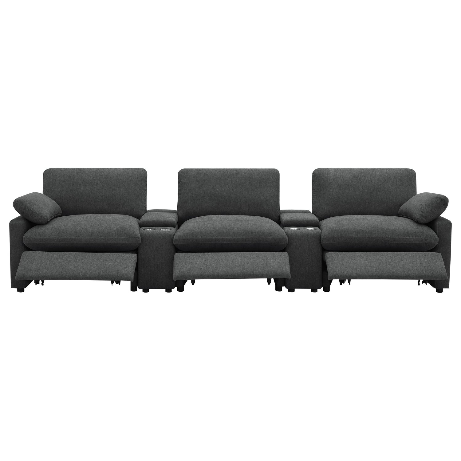 Collins 5-piece Power Reclining Home Theater Seating Dark Grey - 609531PT