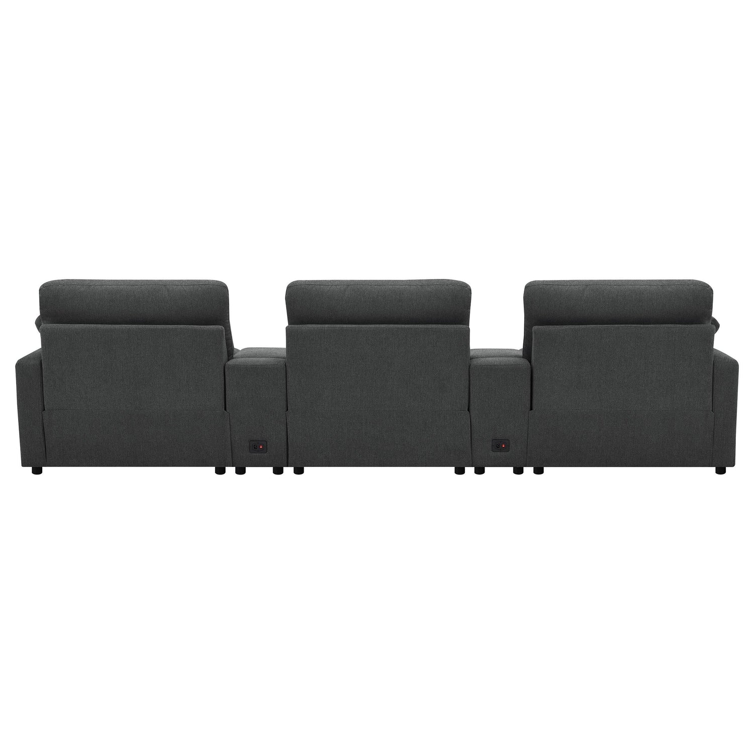 Collins 5-piece Power Reclining Home Theater Seating Dark Grey - 609531PT