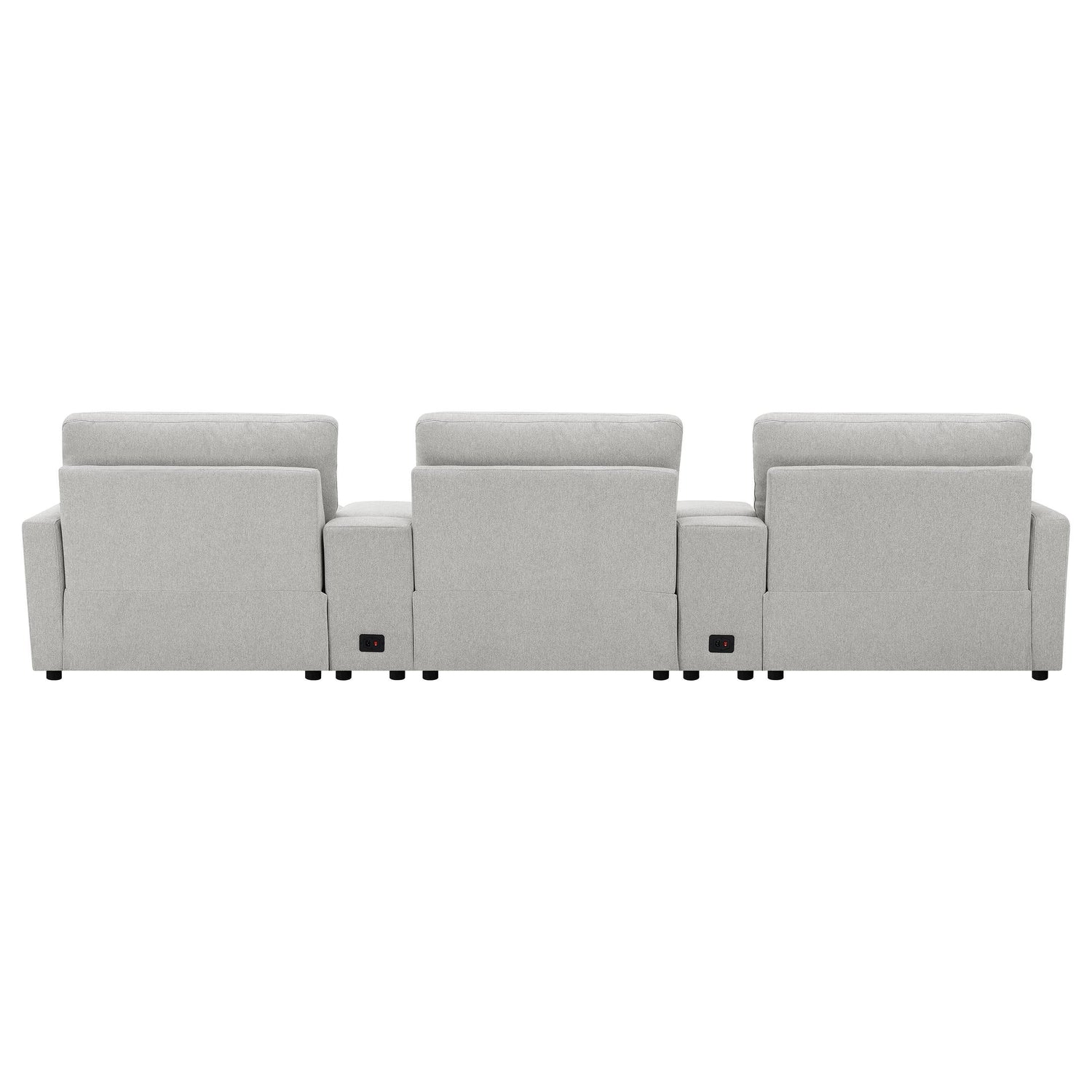 Collins 5-piece Power Reclining Home Theater Seating Grey - 609561PT