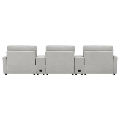 Collins 5-piece Power Reclining Home Theater Seating Grey - 609561PT