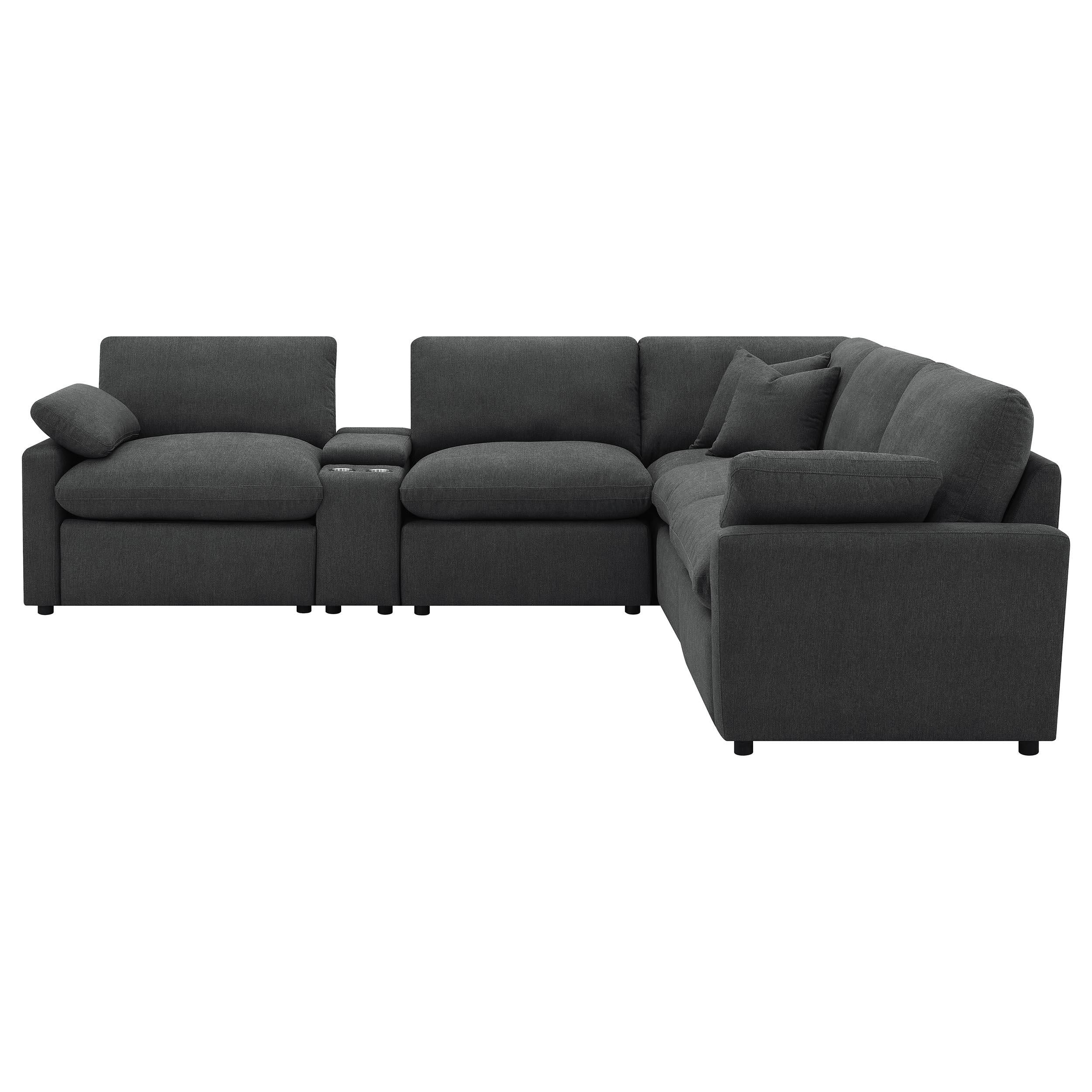 Collins 6-piece Modular Power Reclining Sectional Dark Grey - 609530P-SET