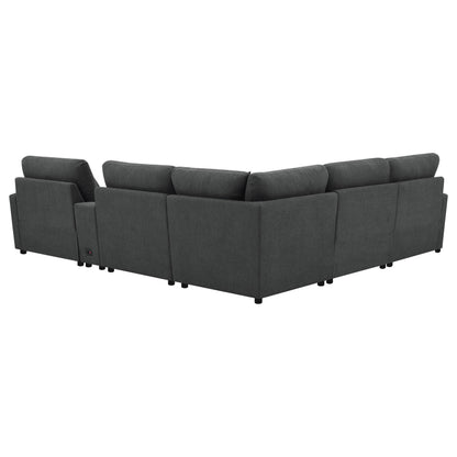 Collins 6-piece Modular Power Reclining Sectional Dark Grey - 609530P-SET