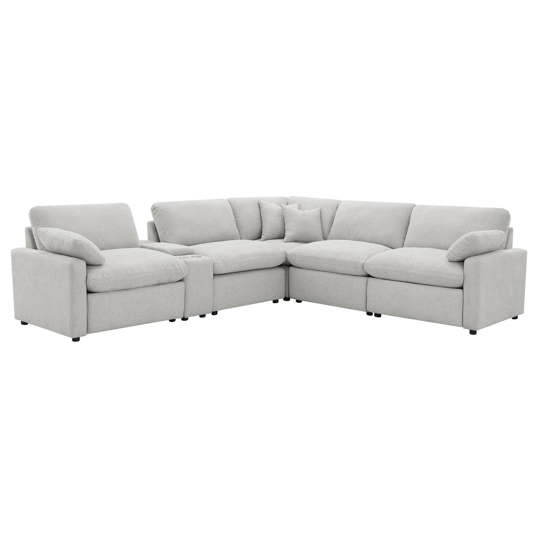 Collins 6-piece Modular Power Reclining Sectional Grey - 609560P-SET