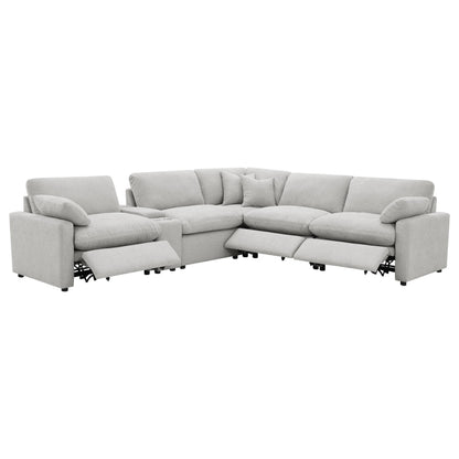 Collins 6-piece Modular Power Reclining Sectional Grey - 609560P-SET