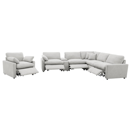 Collins 6-piece Modular Power Reclining Sectional Grey - 609560P-SET