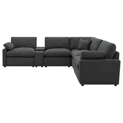 Collins 7-piece Modular Power Reclining Sectional Dark Grey - 609530P-SETA