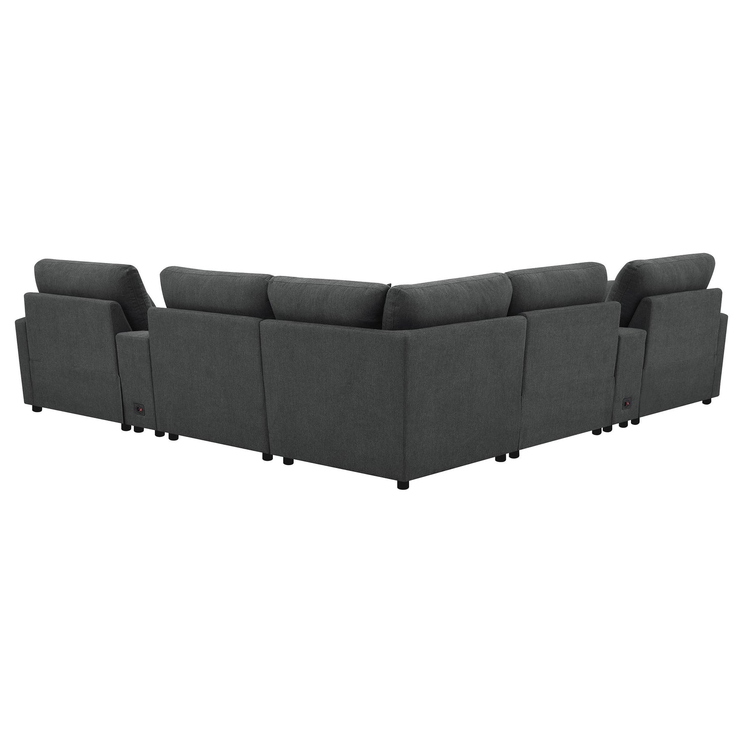 Collins 7-piece Modular Power Reclining Sectional Dark Grey - 609530P-SETA