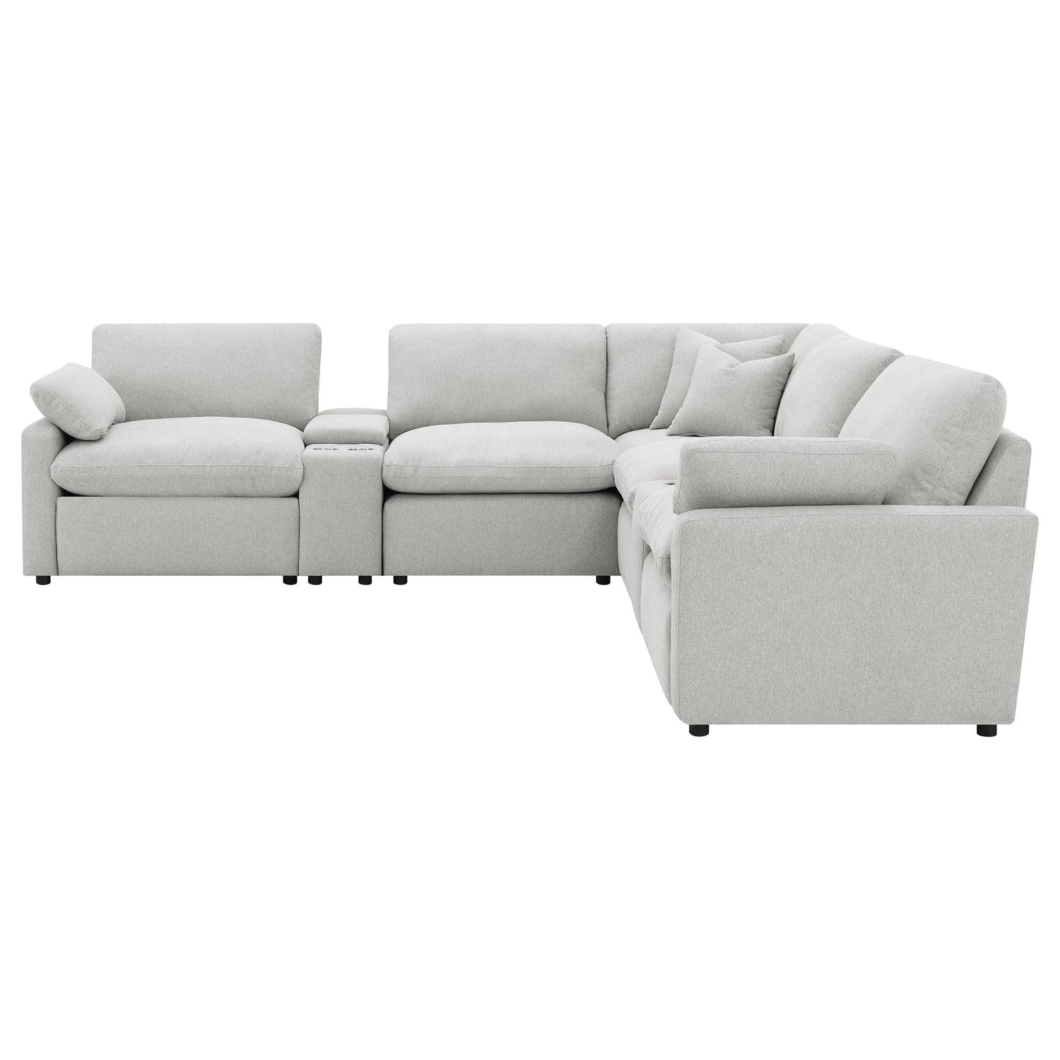 Collins 7-piece Modular Power Reclining Sectional Grey - 609560P-SETA