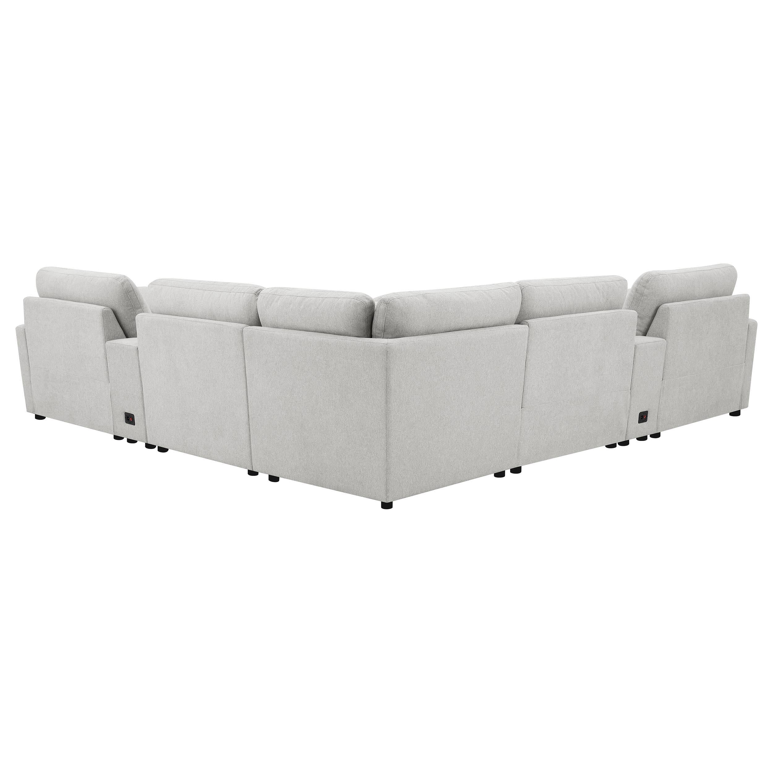 Collins 7-piece Modular Power Reclining Sectional Grey - 609560P-SETA