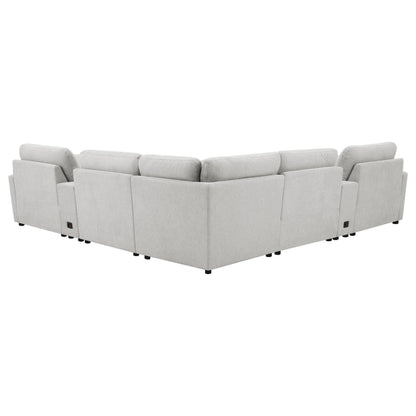 Collins 7-piece Modular Power Reclining Sectional Grey - 609560P-SETA