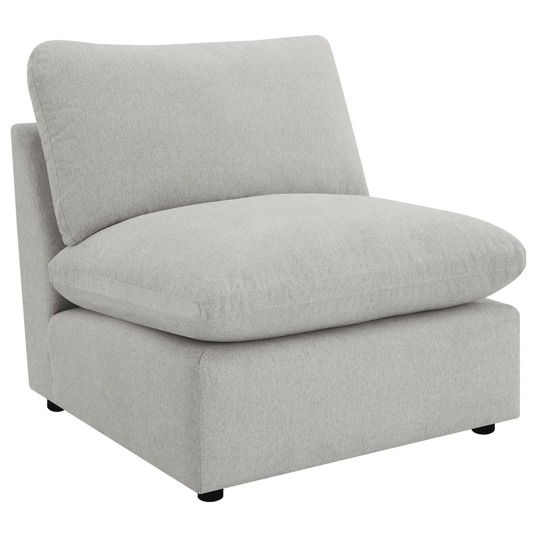 Collins Upholstered Armless Chair Grey - 609560AC