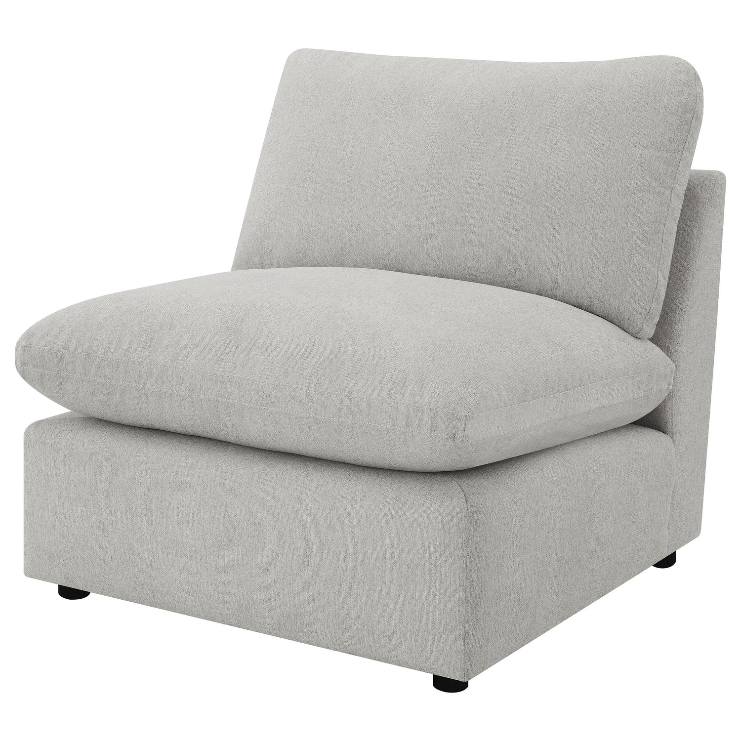 Collins Upholstered Armless Chair Grey - 609560AC