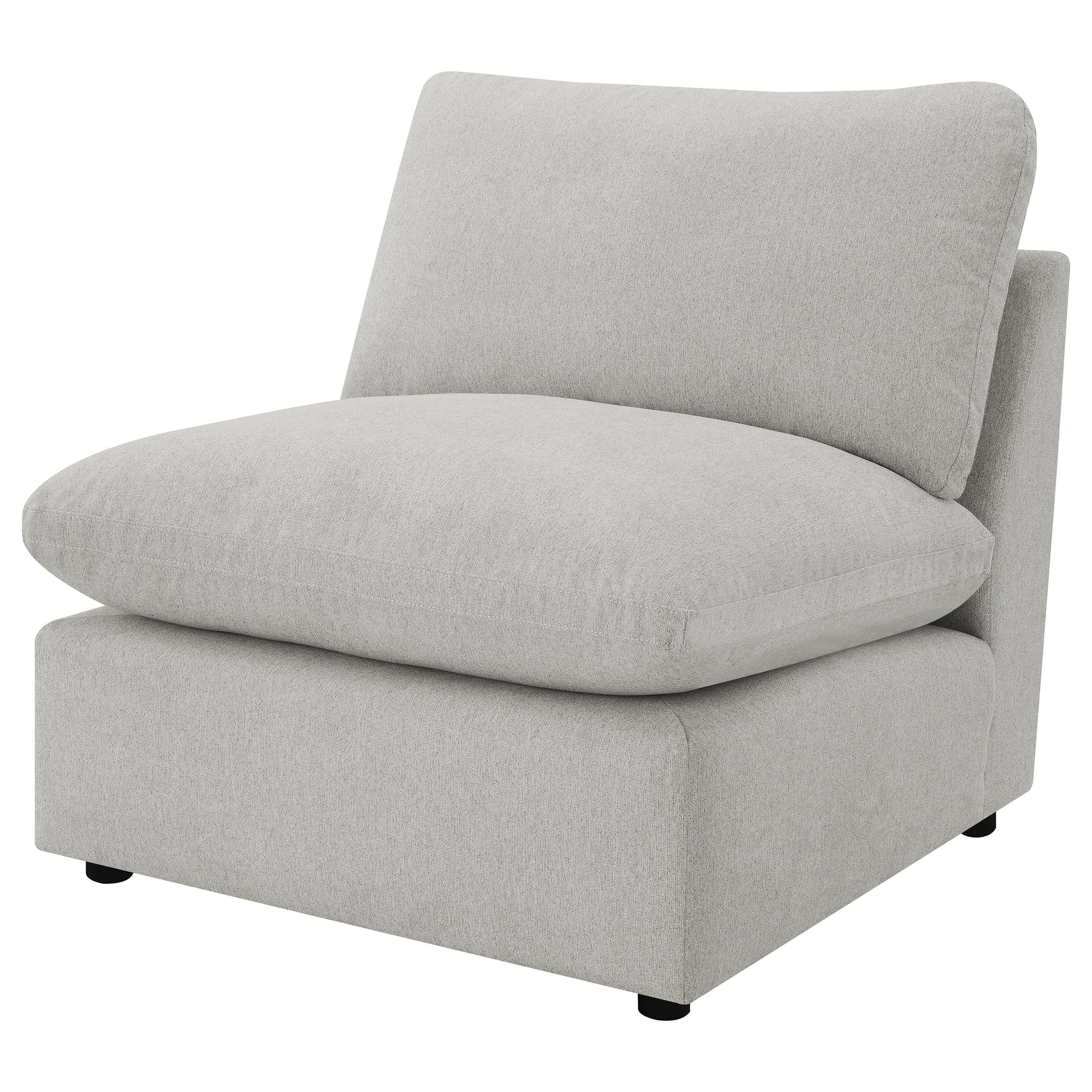 Collins Upholstered Armless Chair Grey - 609560AC