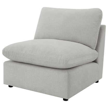 Collins Upholstered Armless Chair Grey - 609560AC