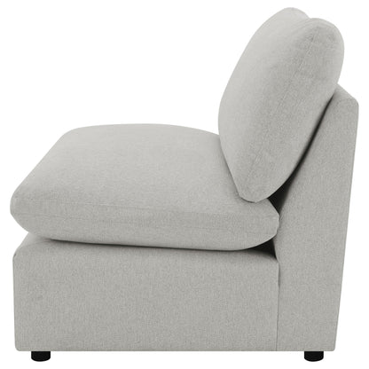 Collins Upholstered Armless Chair Grey - 609560AC