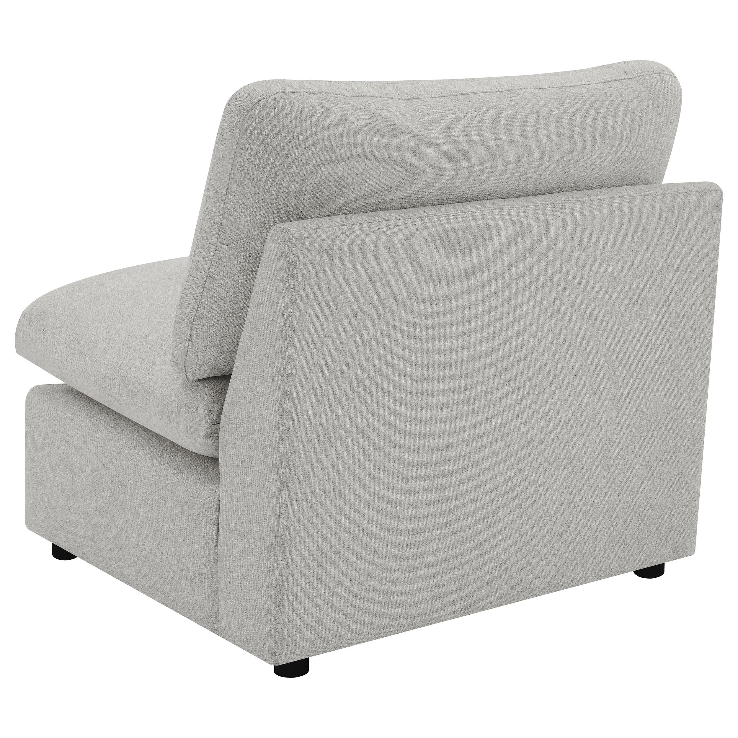 Collins Upholstered Armless Chair Grey - 609560AC
