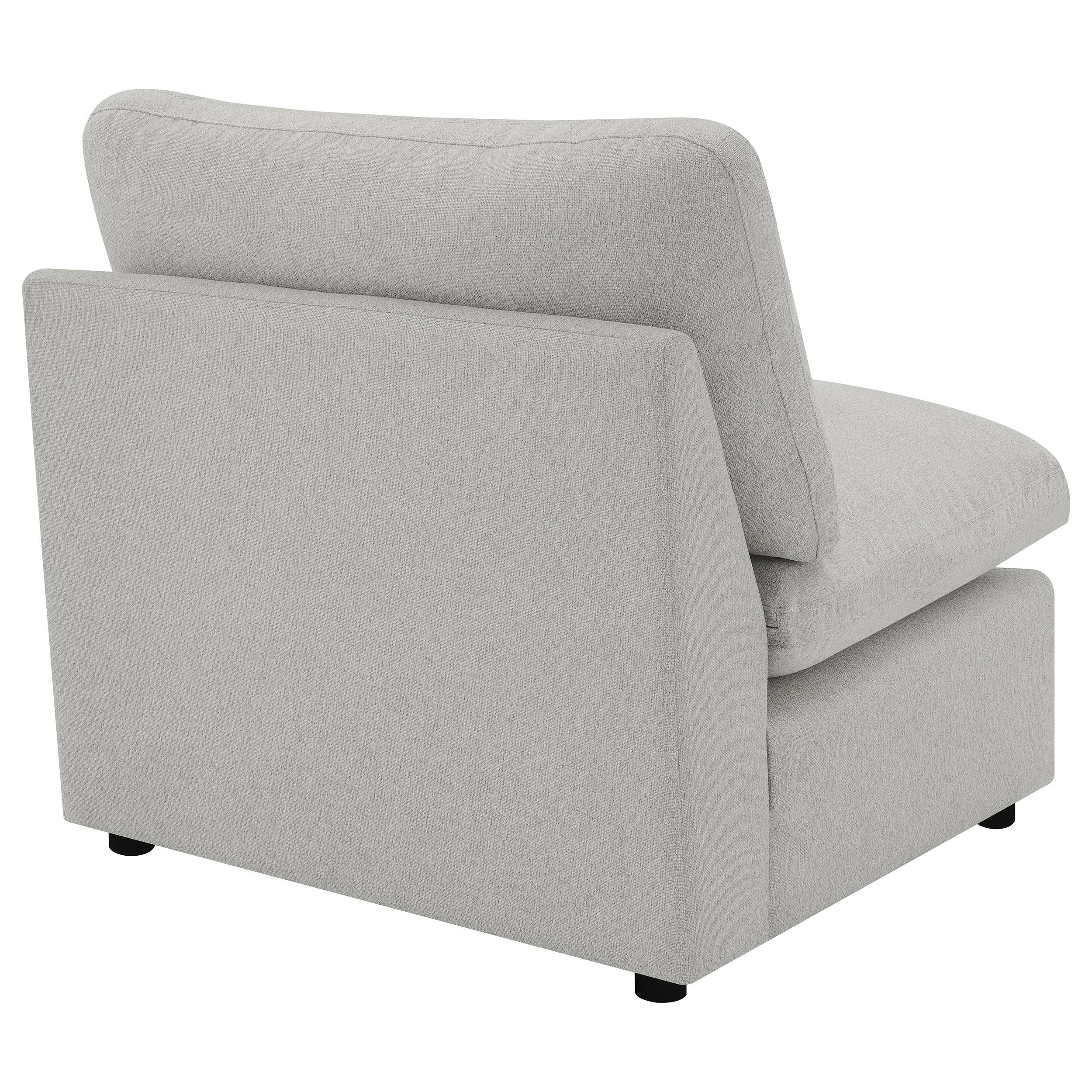 Collins Upholstered Armless Chair Grey - 609560AC